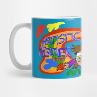 TIFFANY: Adventures on Colorful Island Artistic Feather Mug